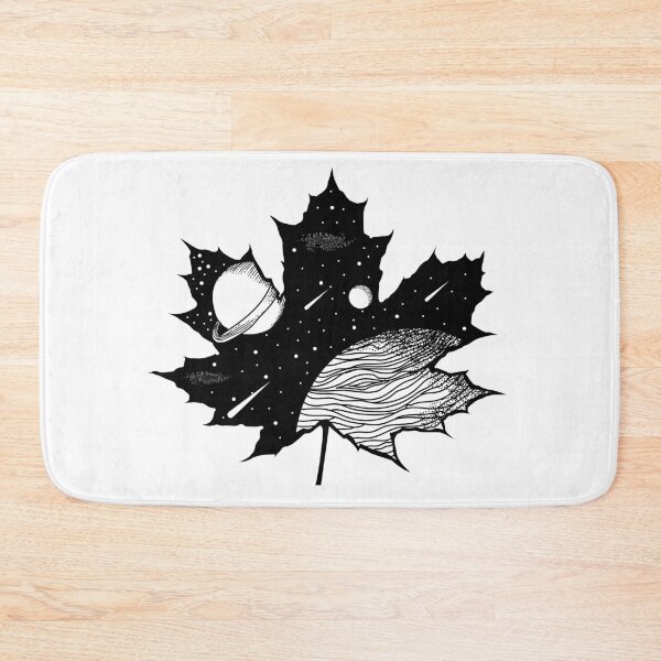 Item preview, Black White Space Maple Leaf designed and sold by JTS STORE.
