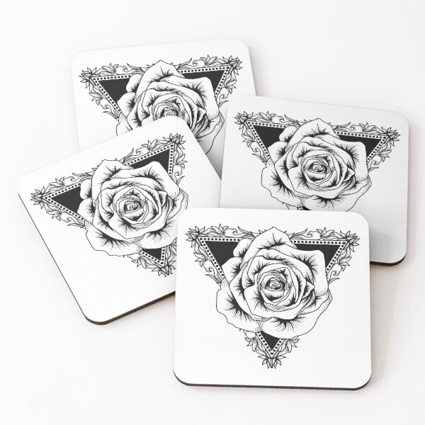 Item preview, Black White Triangle  Rose designed and sold by JTS STORE.