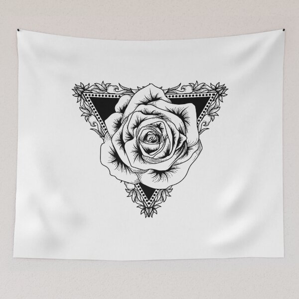 Item preview, Black White Triangle  Rose designed and sold by JTS STORE.