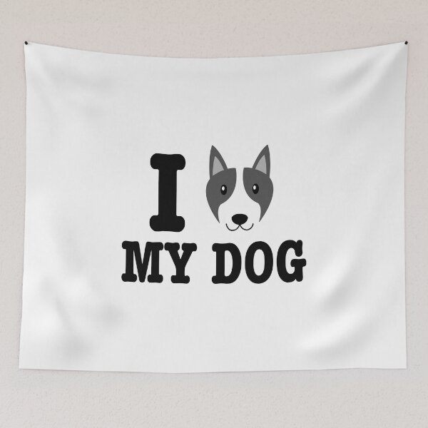 Artikelvorschau, Ich liebe meinen Hund American Bulldog Print entworfen und verkauft von nikkidawn74.