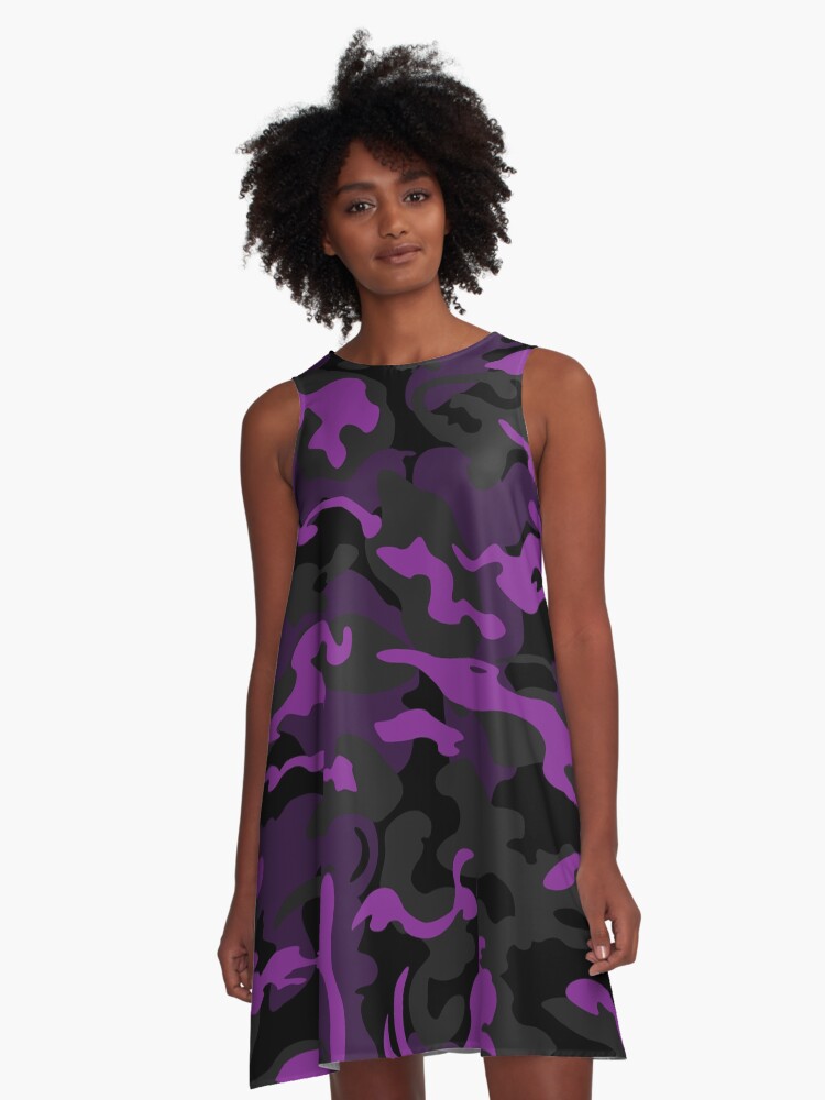 Purple store camo dress