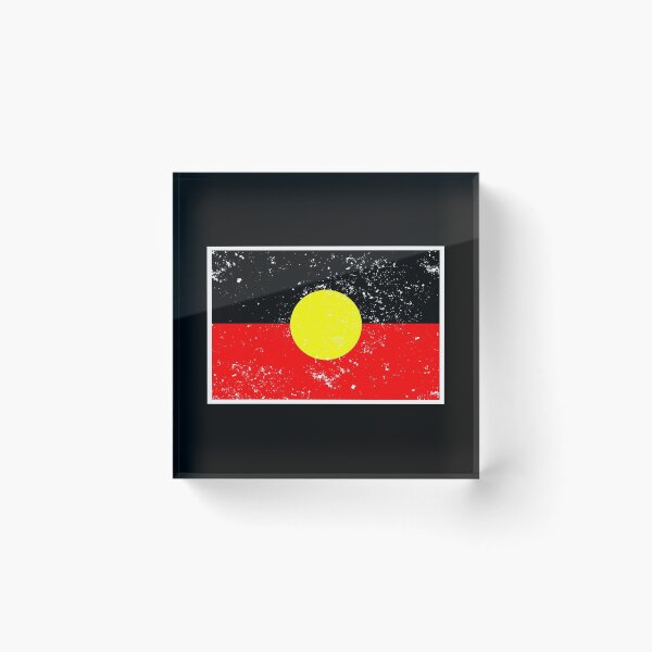 Item preview, Aboriginal Flag with distressed effect designed and sold by enriquepma.