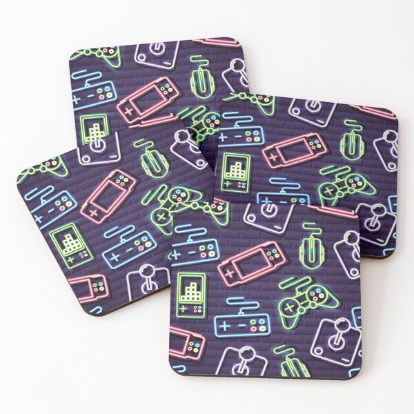 Item preview, Neon Video Game Accessories Pattern designed and sold by anziehend.