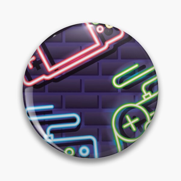 Item preview, Neon Video Game Accessories Pattern designed and sold by anziehend.