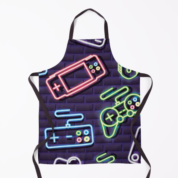Item preview, Neon Video Game Accessories Pattern designed and sold by anziehend.