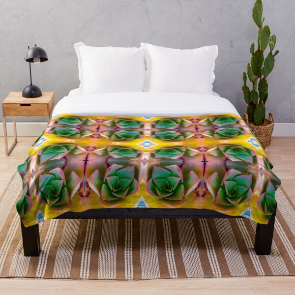 I love succulents Throw Blanket
