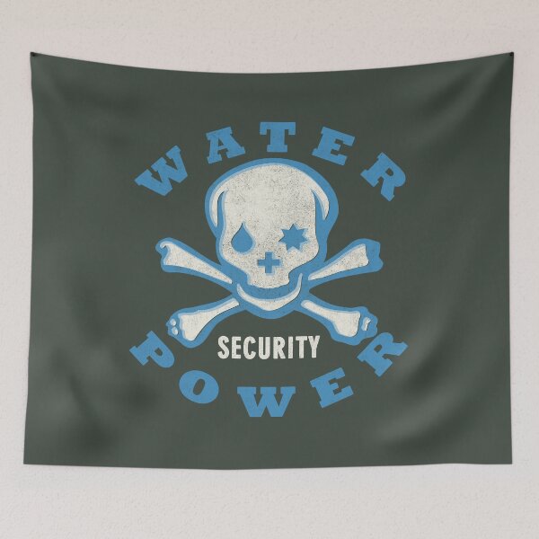 Item preview, water + power security - for dark background designed and sold by BrownWoodRobot.