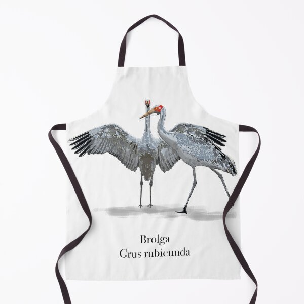 Item preview, Brolga (Grus rubicunda) by Chrissy Wild on grey designed and sold by ChrissyWild.