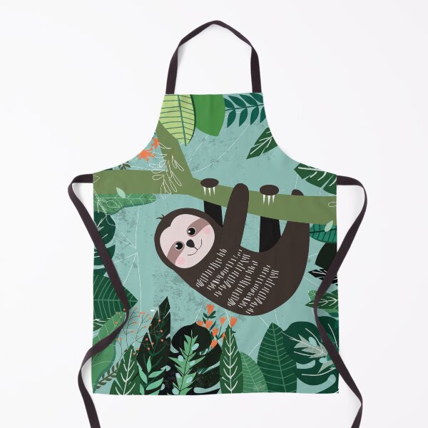Woodland Jungle Tree Sloth Apron