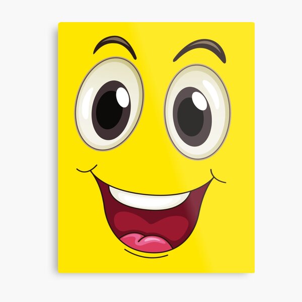 Funny Smiley Metal Print
