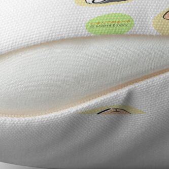 Thumbnail 2 of 3, Throw Pillow, 2:ひらがな(あ)Hiragana A to O designed and sold by NihongonoOheya.