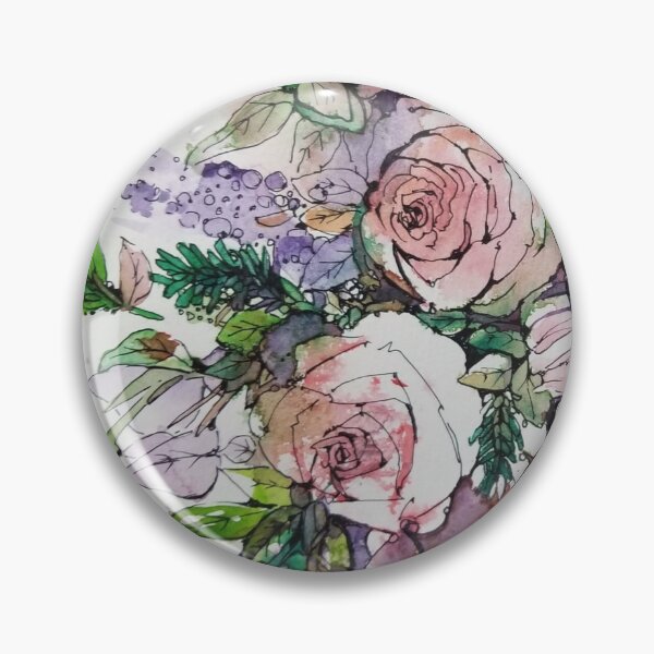 Artikelvorschau, Aquarell skizzenhafte Rosen entworfen und verkauft von Lyn Pacific.