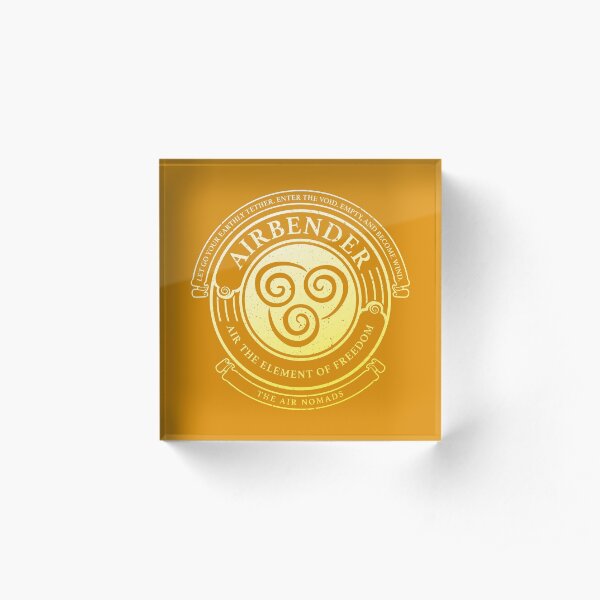 ATLA Airbender Symbol: Avatar-Inspired Design Acrylic Block
