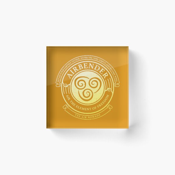 ATLA Airbender Symbol: Avatar-Inspired Design Acrylic Block