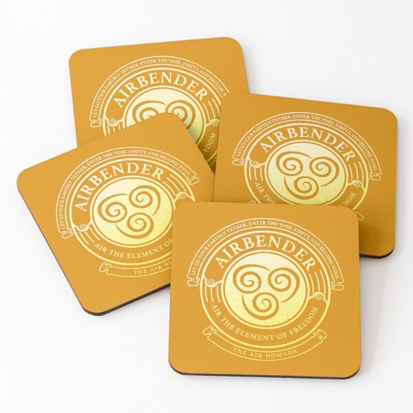 ATLA Airbender Symbol: Avatar-Inspired Design Coasters (Set of 4)