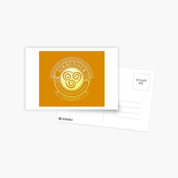 ATLA Airbender Symbol: Avatar-Inspired Design Postcard