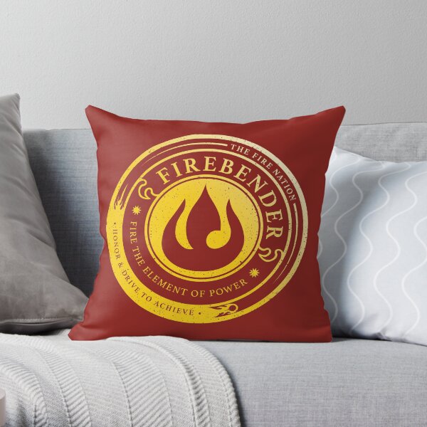 ATLA Firebender Symbol: Avatar-Inspired Design Throw Pillow