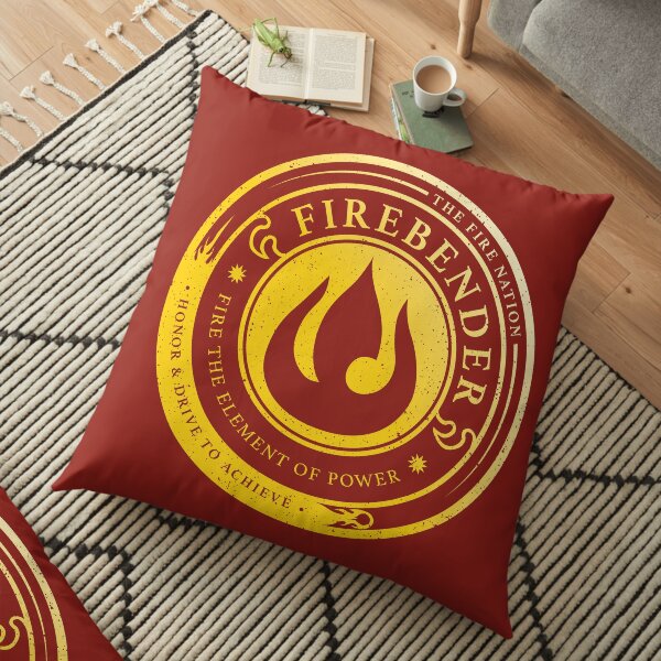 ATLA Firebender Symbol: Avatar-Inspired Design Floor Pillow