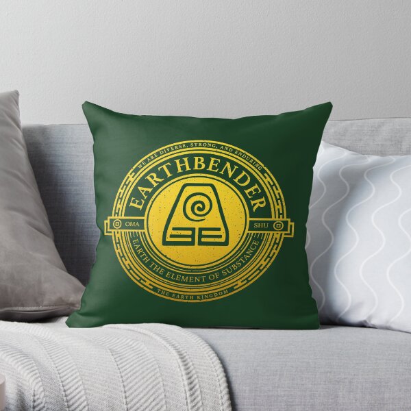 ATLA Earthbender Symbol: Avatar-Inspired Design Throw Pillow