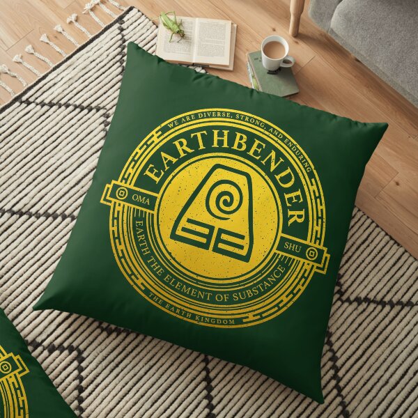ATLA Earthbender Symbol: Avatar-Inspired Design Floor Pillow