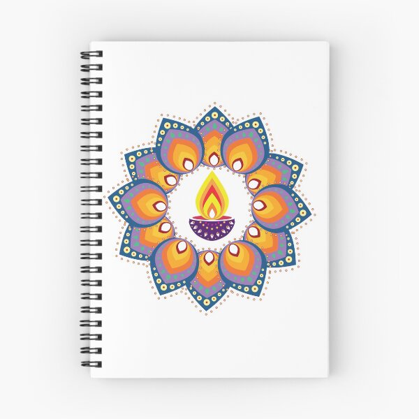 Item preview, Happy Diwali - beautiful Rangoli with Diya designed and sold by EvieWoj.