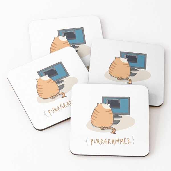 Item preview, Purrgrammer- Cute Cat Coder designed and sold by Cyndy K..