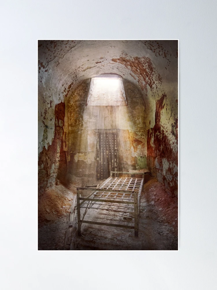 Framed Poster | Philadelphia Skyline + Eastern State Penitentiary | Historic City Abandoned Prison outlets | Premium Wood Framed Lustre Poster Print