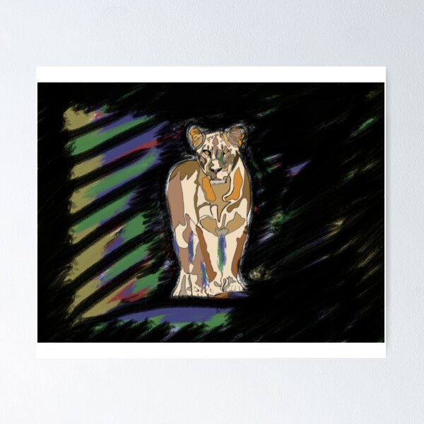 Item preview, Wild Lioness Lurking in the Shadows designed and sold by Blertz.