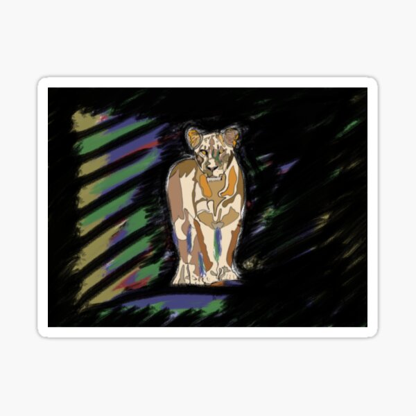Item preview, Wild Lioness Lurking in the Shadows designed and sold by Blertz.