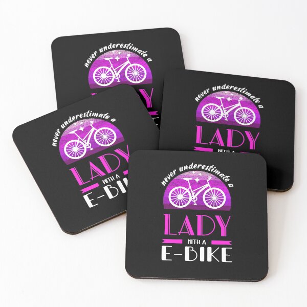 Item preview, proud e-bike lady saying designed and sold by pirminio.