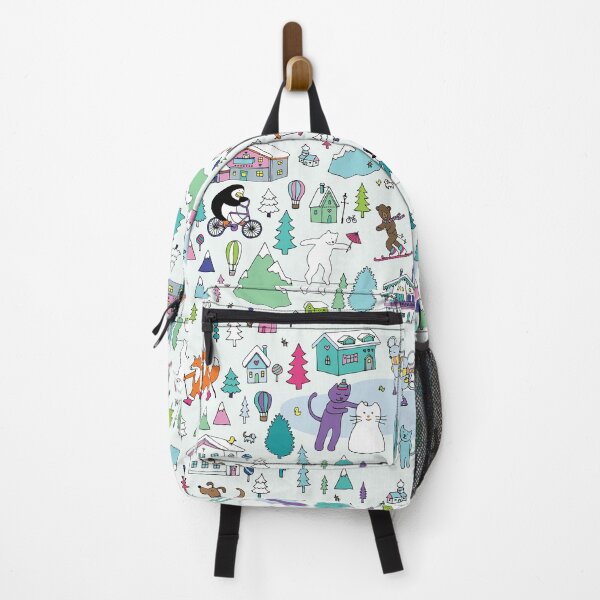 Item preview, Alpine Animal Antics - Cute winter pattern by Cecca Designs designed and sold by Cecca-Designs.