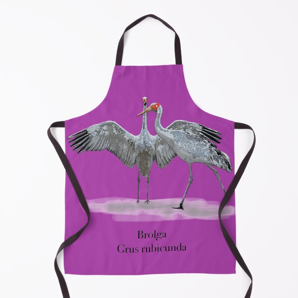 Item preview, Brolga (Grus rubicunda) by Chrissy Wild on grey designed and sold by ChrissyWild.