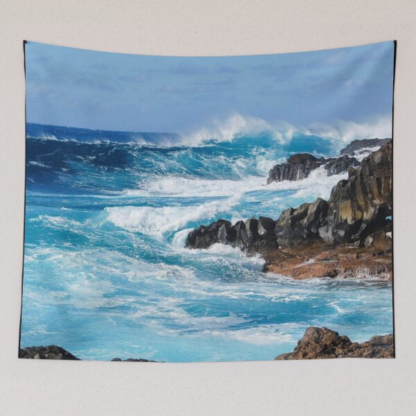 Item preview, Beautiful Waves of Blue Ocean And The Giant Rocks designed and sold by daybreakagain.