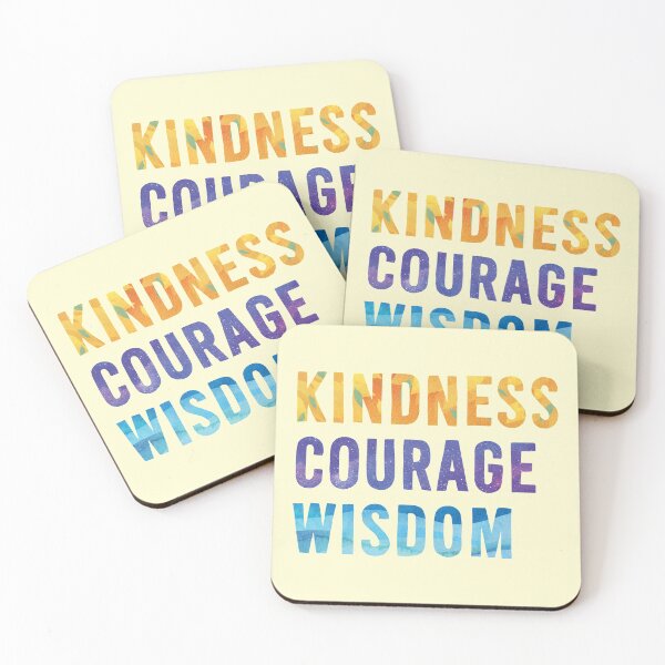 Item preview, Kindness Courage Wisdom – Buttercream designed and sold by ImperfectLife.