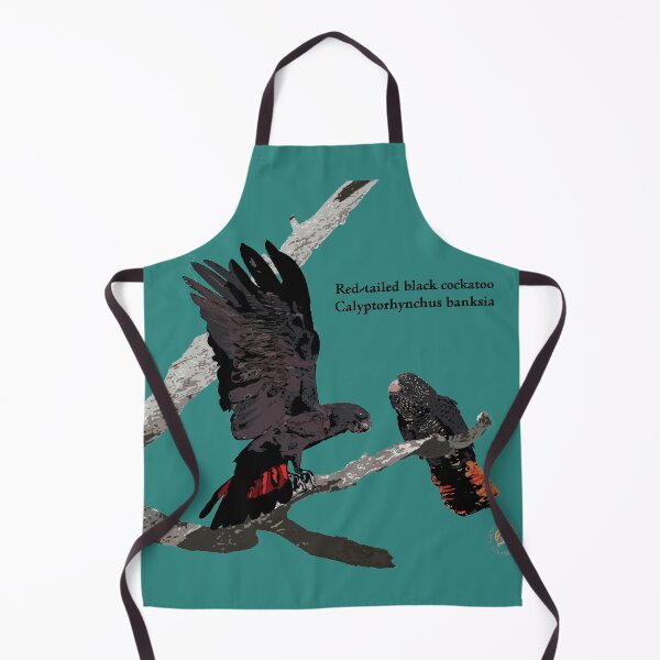 Item preview, Red-tailed black cockatoo Calyptorhynchus banksia design by Chrissy Wild designed and sold by ChrissyWild.