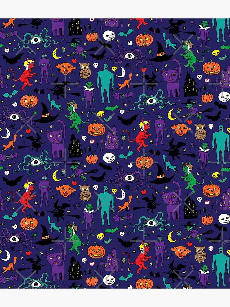 Retro Halloween - original - Halloween pattern by Cecca Designs by Cecca-Designs
