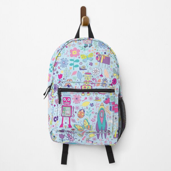 Item preview, Electric Dreams - fun floral robot pattern by Cecca Designs designed and sold by Cecca-Designs.