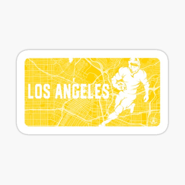 quot Vintage Los Angeles Football Player Street Map quot Sticker for Sale by quot Vintage Los Angeles Football Player Street Map quot Sticker for Sale by