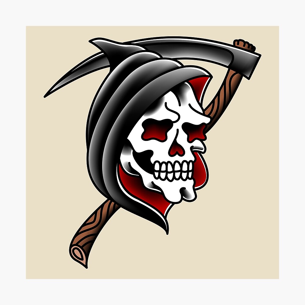 Traditional grim reaper with gun tattoo Gary Dunn Art Junkies Tattoo by  Gary Dunn  Tattoos