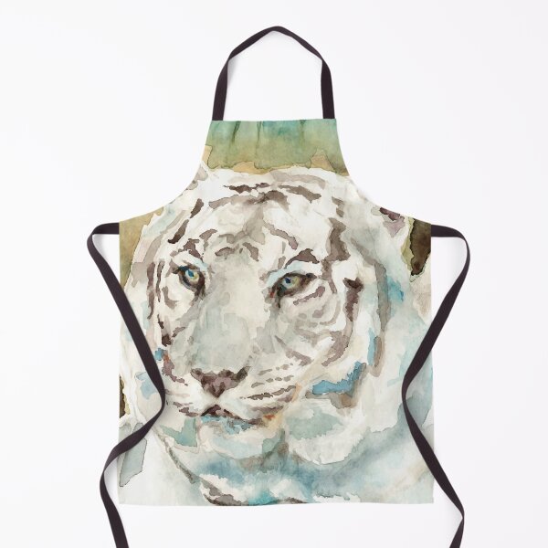 Item preview, Jungle queen white tiger watercolor fantasy design designed and sold by Miriam Steinau.