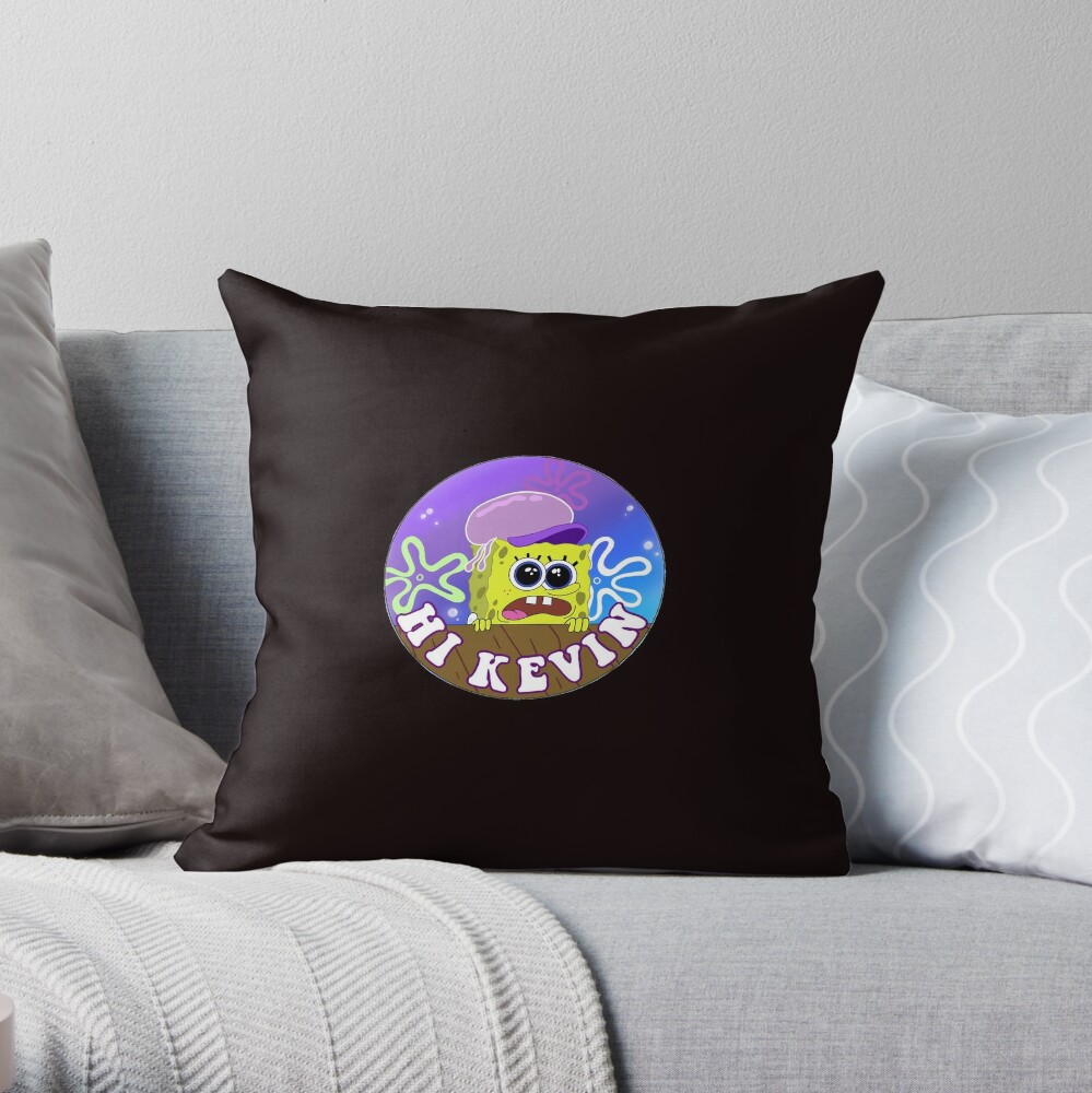 SHEIN X SpongeBob Cartoon Embroidery Cushion Cover Without Filler