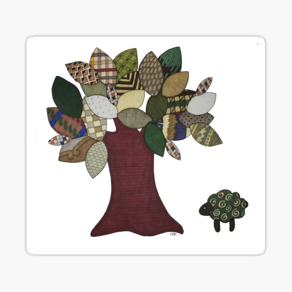 Aperçu de l'œuvre L'arbre et le mouton créée et vendue par ErinBrieArt.