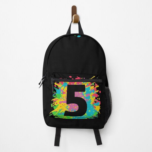 Item preview, 5th birthday for kids, girls, boys, number 5 in paint splashes, team event design  designed and sold by iclipart.