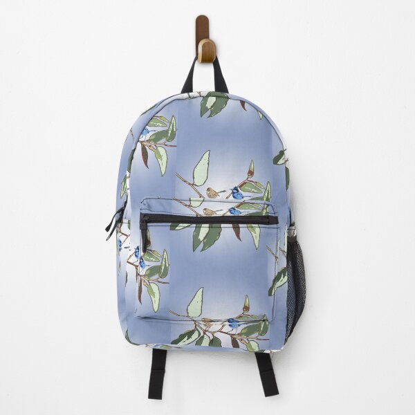 Item preview, Splendid Fairy-wren Malurus splendens on blue designed and sold by ChrissyWild.