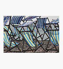 Deckchairs Photographic Print