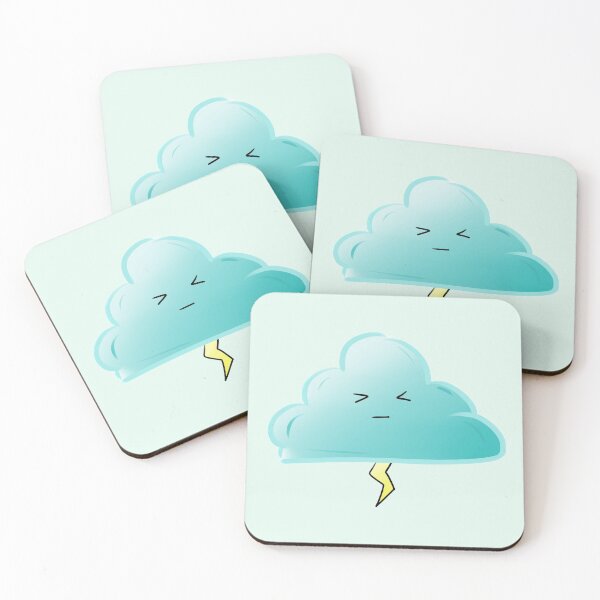 Item preview, Funny Grumpy Stormcloud // with background color designed and sold by ctsedesign.