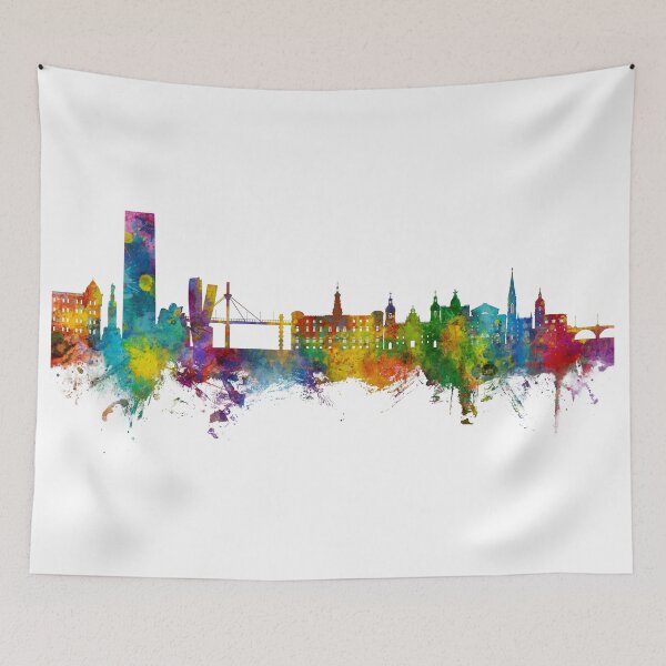 Item preview, Bilbao Spain Skyline designed and sold by ArtPrints.