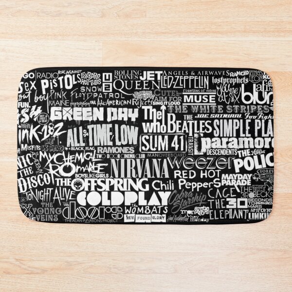 Band Name Collage Bath Mat