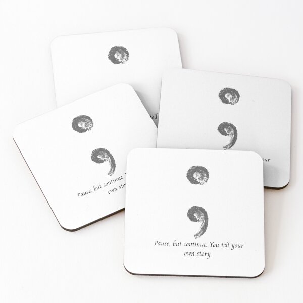 Item preview, Semicolon Pause; but continue. designed and sold by PositCat.