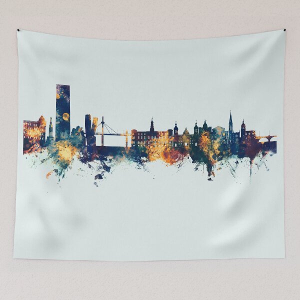 Item preview, Bilbao Spain Skyline designed and sold by ArtPrints.
